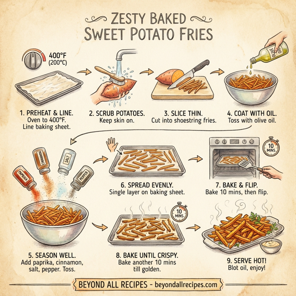 Zesty Baked Sweet Potato Fries instructions