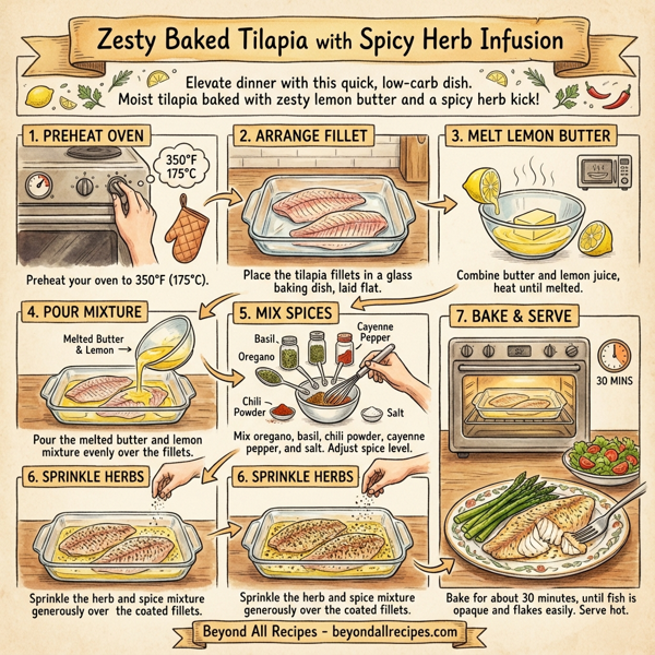 Zesty Baked Tilapia with Spicy Herb Infusion instructions
