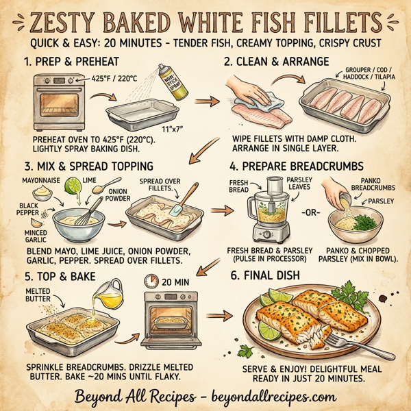 Zesty Baked White Fish Fillets instructions