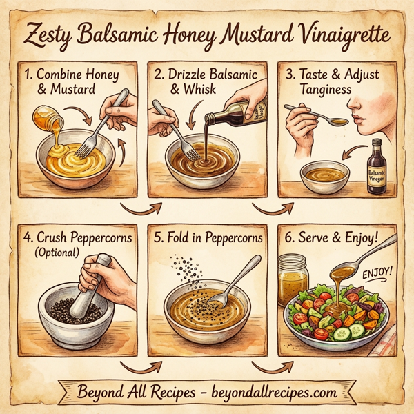 Zesty Balsamic Honey Mustard Vinaigrette instructions