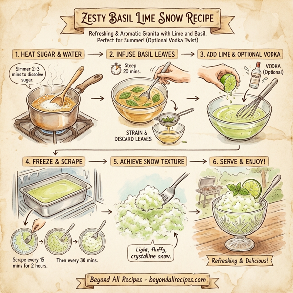 Zesty Basil Lime Snow instructions