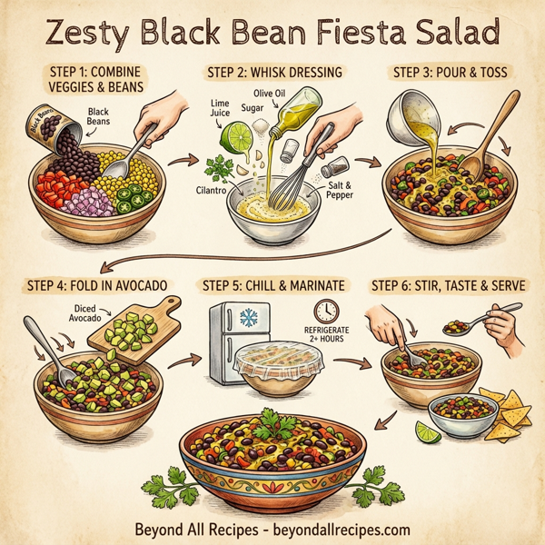 Zesty Black Bean Fiesta Salad instructions
