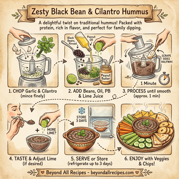 Zesty Black Bean & Cilantro Hummus instructions