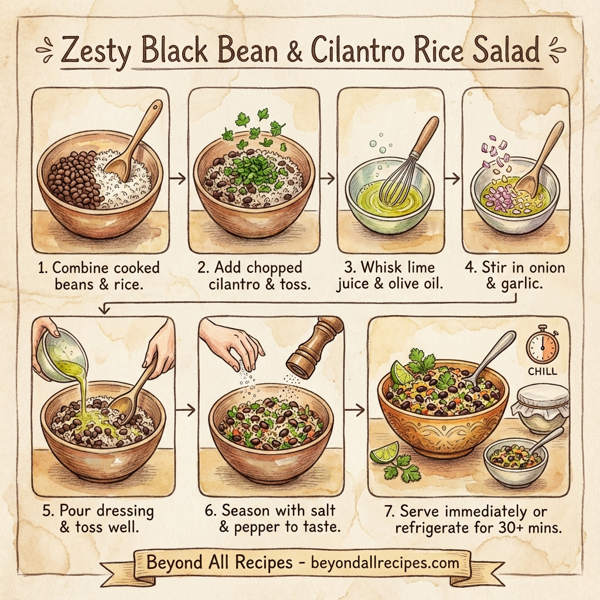 Zesty Black Bean & Cilantro Rice Salad instructions