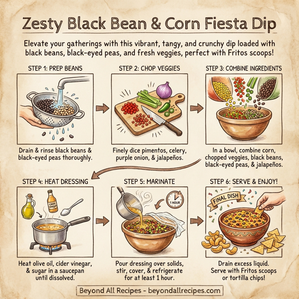 Zesty Black Bean & Corn Fiesta Dip instructions