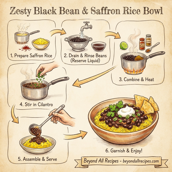 Zesty Black Bean & Saffron Rice Bowl instructions