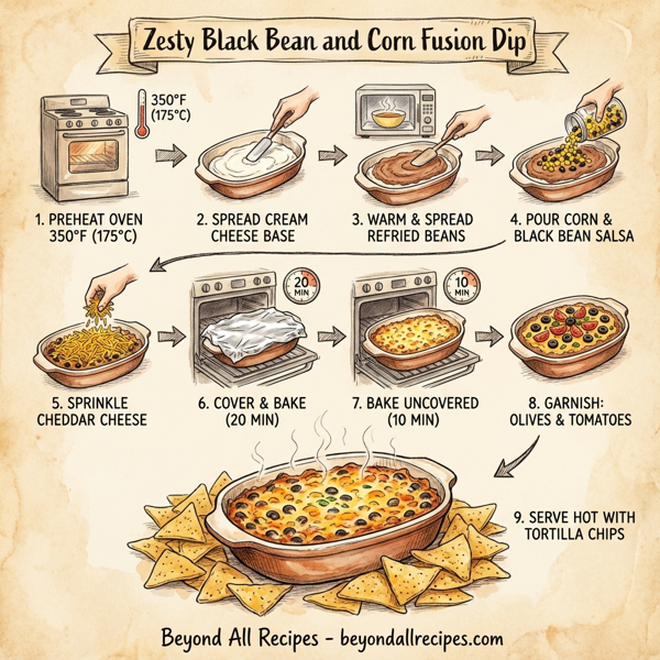 Zesty Black Bean and Corn Fusion Dip instructions