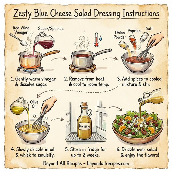 Zesty Blue Cheese Salad Dressing instructions