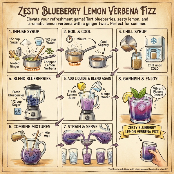 Zesty Blueberry Lemon Verbena Fizz instructions