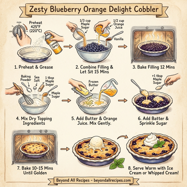 Zesty Blueberry Orange Delight Cobbler instructions