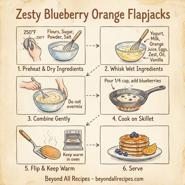 Zesty Blueberry Orange Flapjacks instructions