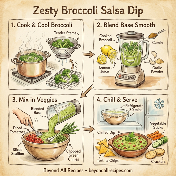 Zesty Broccoli Salsa Dip instructions
