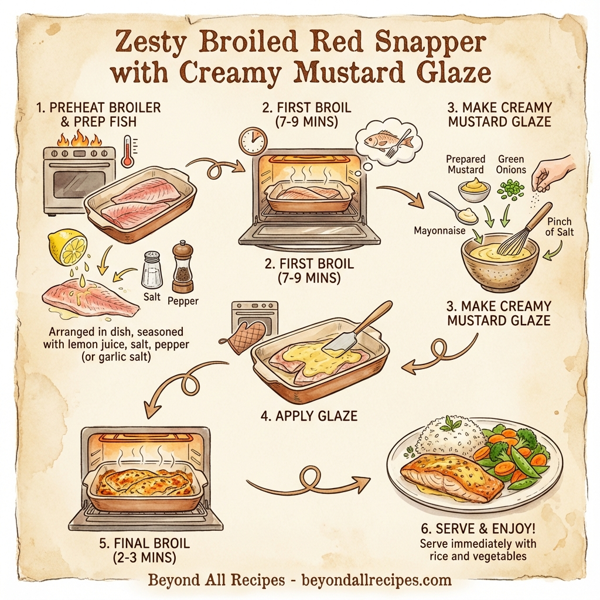 Zesty Broiled Red Snapper with Creamy Mustard Glaze instructions
