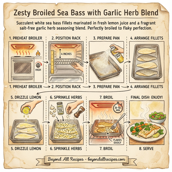 Zesty Broiled Sea Bass with Garlic Herb Blend instructions