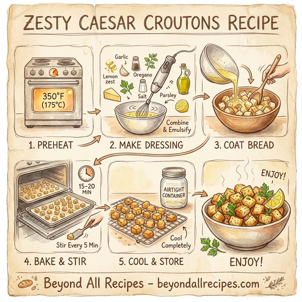 Zesty Caesar Croutons instructions