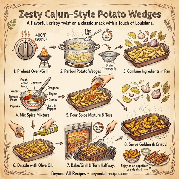 Zesty Cajun-Style Potato Wedges instructions