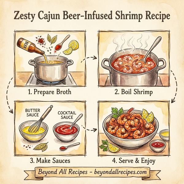 Zesty Cajun Beer-Infused Shrimp instructions