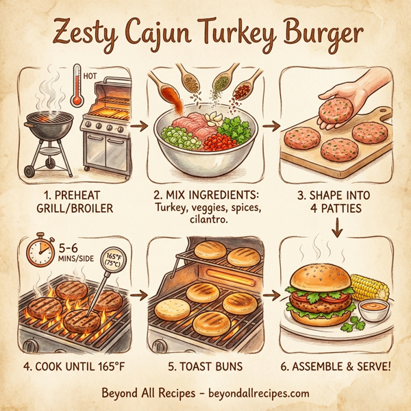 Zesty Cajun Turkey Burger instructions