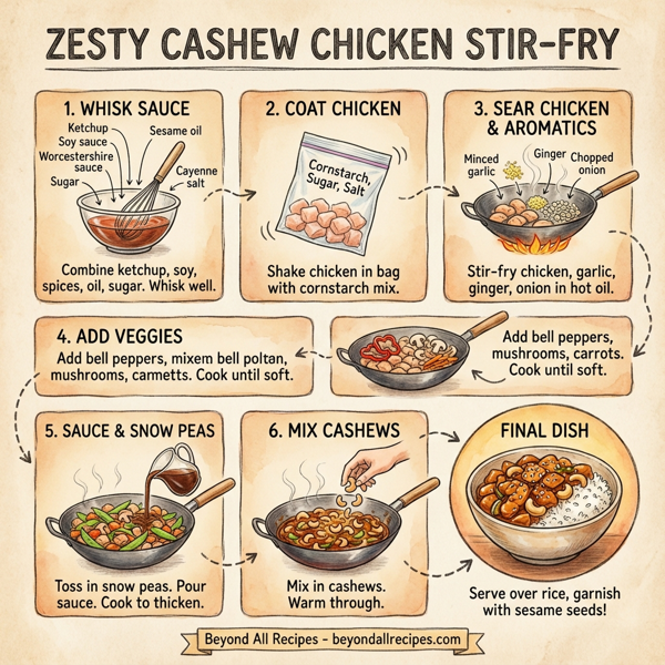 Zesty Cashew Chicken Stir-Fry instructions
