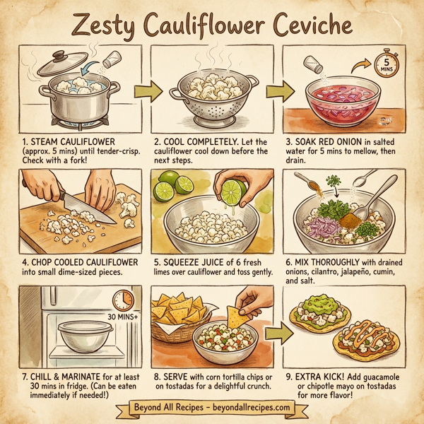 Zesty Cauliflower Ceviche instructions