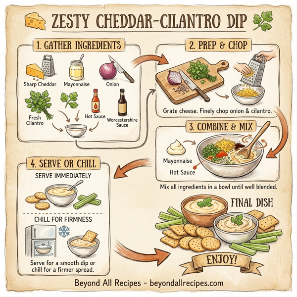 Zesty Cheddar-Cilantro Dip instructions