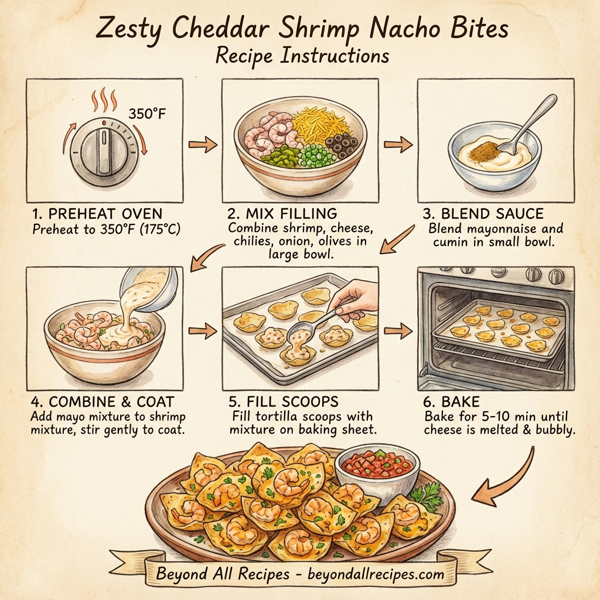 Zesty Cheddar Shrimp Nacho Bites instructions