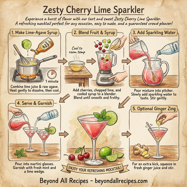 Zesty Cherry Lime Sparkler instructions