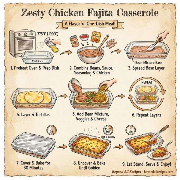 Zesty Chicken Fajita Casserole instructions