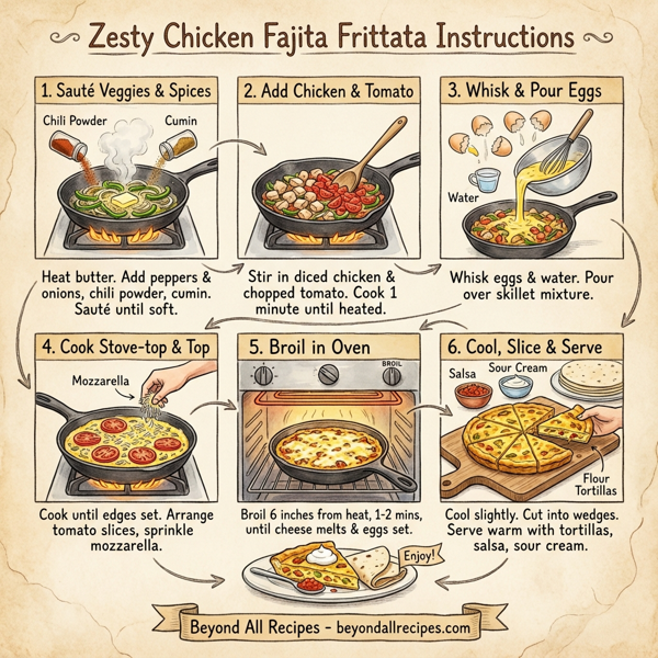 Zesty Chicken Fajita Frittata instructions