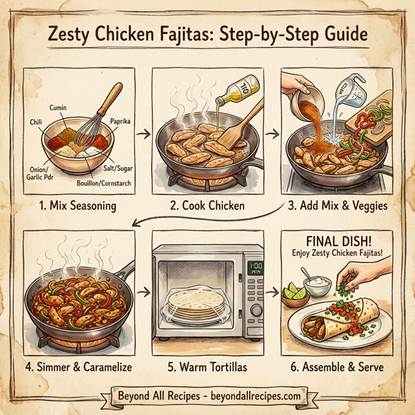 Zesty Chicken Fajitas with Homemade Seasoning instructions