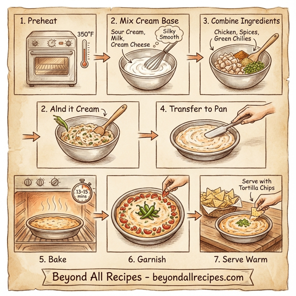 Zesty Chicken Fiesta Dip instructions