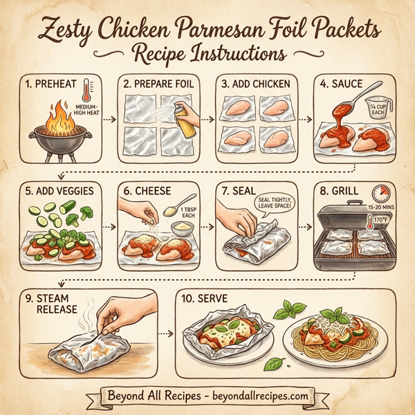 Zesty Chicken Parmesan Foil Packets instructions