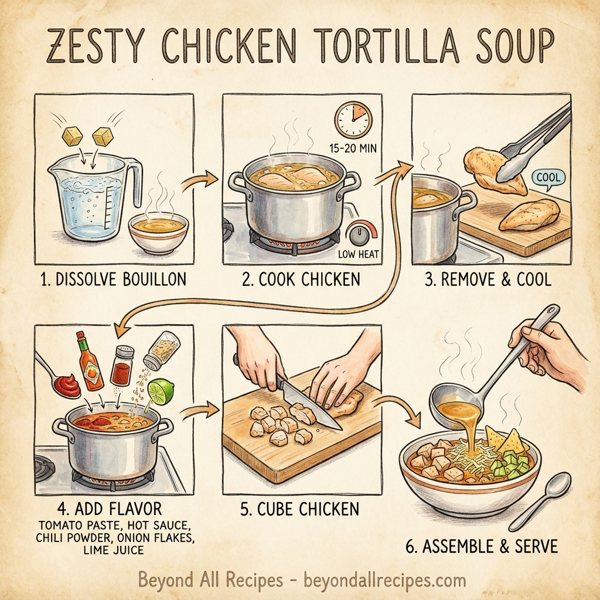 Zesty Chicken Tortilla Soup instructions