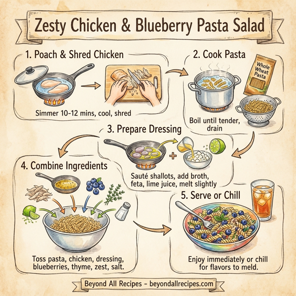 Zesty Chicken & Blueberry Pasta Salad instructions