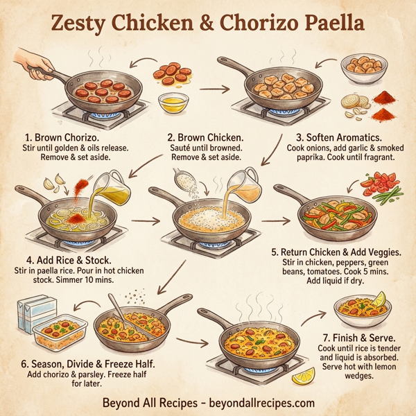 Zesty Chicken & Chorizo Paella instructions