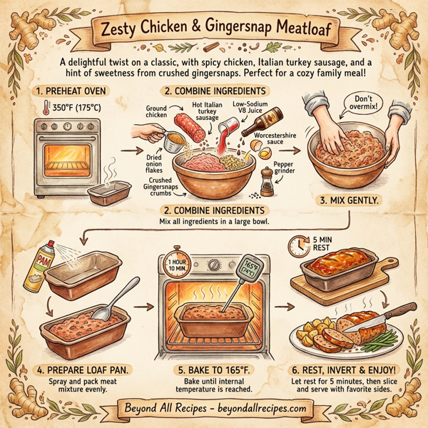 Zesty Chicken & Gingersnap Meatloaf instructions