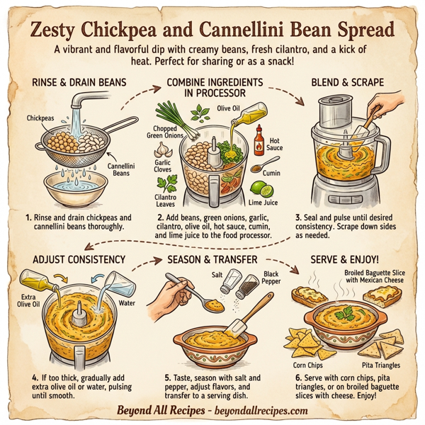Zesty Chickpea and Cannellini Bean Spread instructions