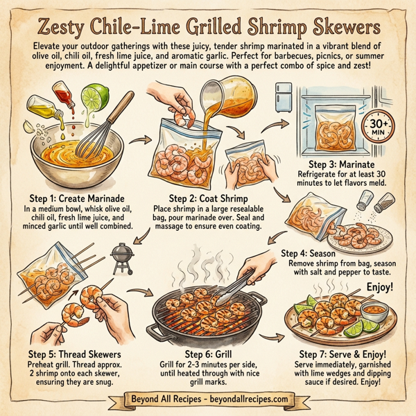 Zesty Chile-Lime Grilled Shrimp Skewers instructions