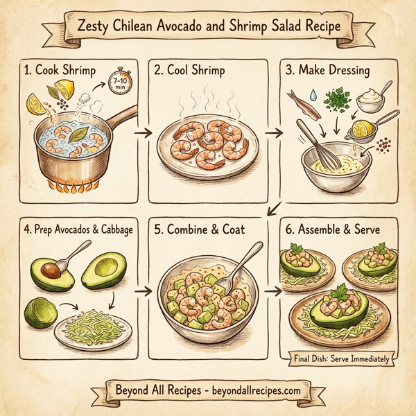 Zesty Chilean Avocado and Shrimp Salad instructions