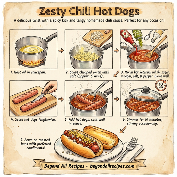 Zesty Chili Hot Dogs instructions