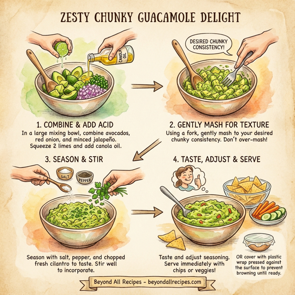 Zesty Chunky Guacamole Delight instructions