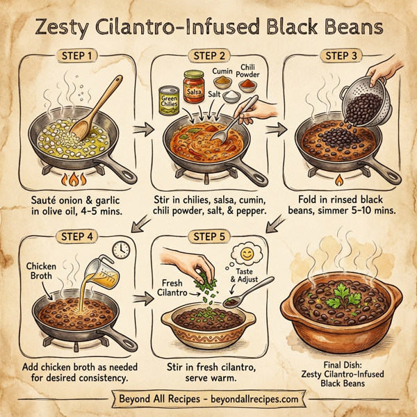 Zesty Cilantro-Infused Black Beans instructions