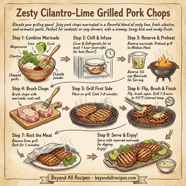 Zesty Cilantro-Lime Grilled Pork Chops instructions