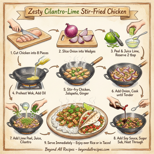 Zesty Cilantro-Lime Stir-Fried Chicken instructions