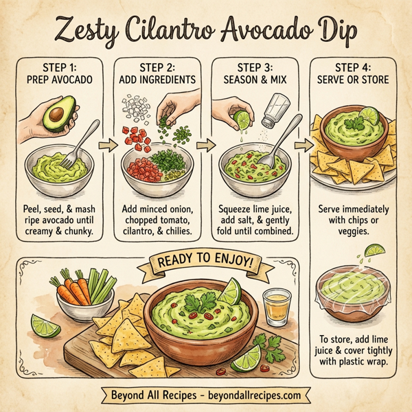 Zesty Cilantro Avocado Dip instructions