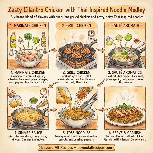 Zesty Cilantro Chicken with Thai Inspired Noodle Medley instructions
