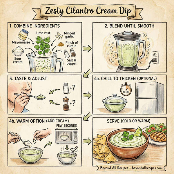 Zesty Cilantro Cream Dip instructions