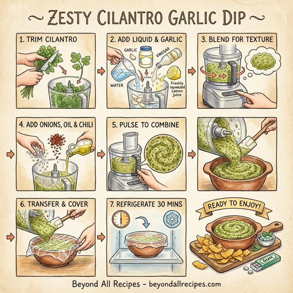 Zesty Cilantro Garlic Dip instructions
