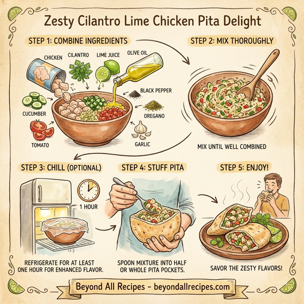 Zesty Cilantro Lime Chicken Pita Delight instructions