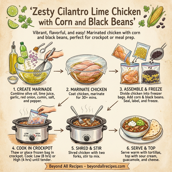 Zesty Cilantro Lime Chicken with Corn and Black Beans instructions